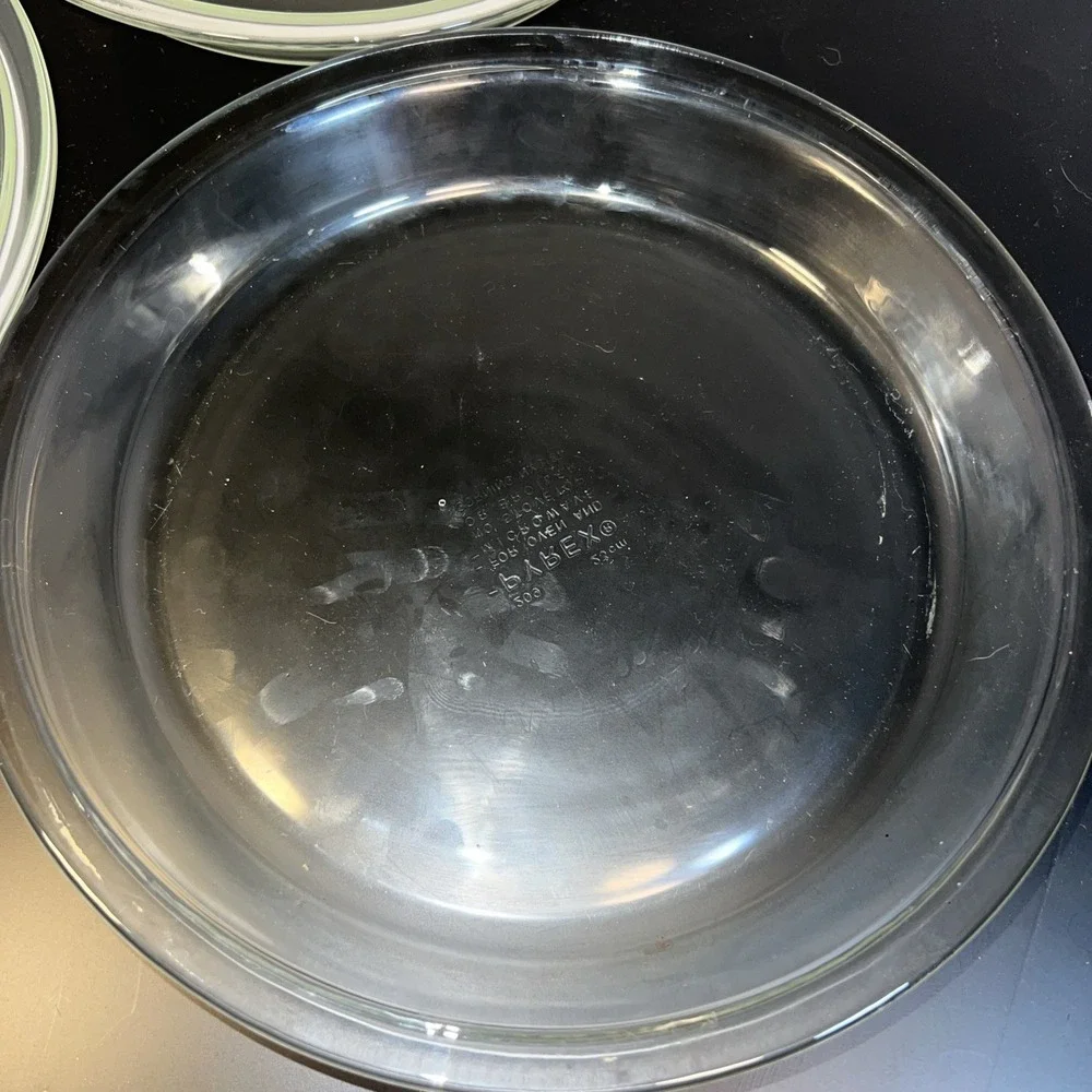 3 Vintage Pyrex Pie‎ Plates Marked 209 Clear Glass